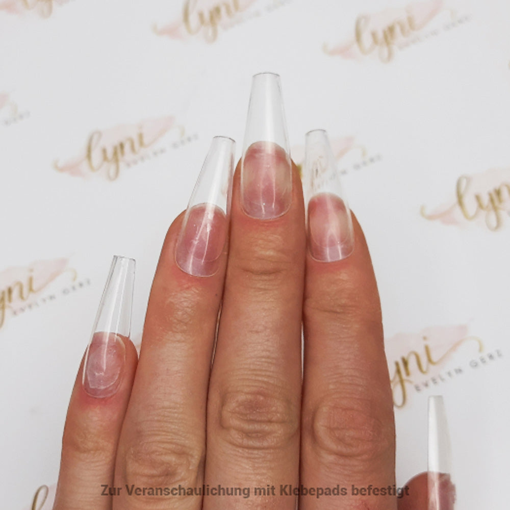 Ballerina Normal · Clear · Press On Tips für Nageldesign Nägel & Nagelstudios Ballerina Normal · Clear · Press On Tips, aufdrück Nägel, click it tips, durchsichtig, klar, press on nails, press on nägel für Nägel im Nageldesign & Nagelstudios
