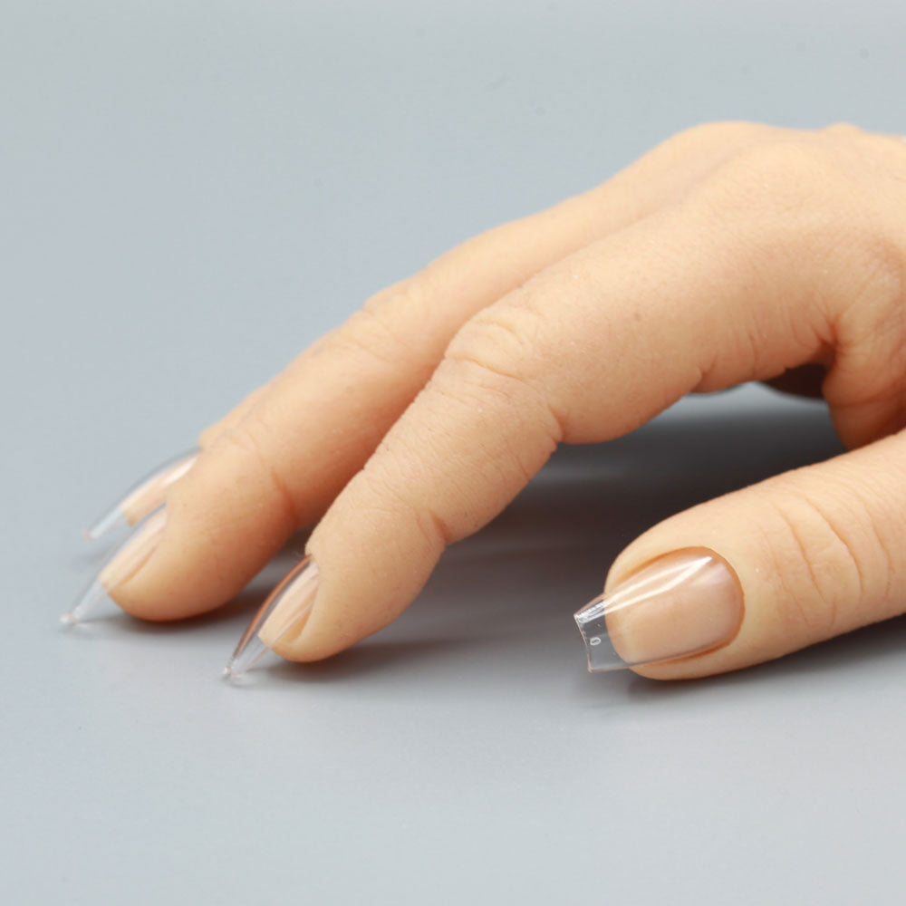 Ballerina Kurz · Clear · Press On Tips für Nageldesign Nägel & Nagelstudios Ballerina Kurz · Clear · Press On Tips, aufdrück Nägel, click it tips, coffin, durchsichtig, klar, press on nails, press on nägel für Nägel im Nageldesign & Nagelstudios