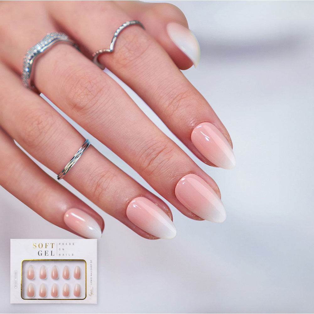 Babyboomer Mandel · Soft Gel · Press on Nails für Nageldesign Nägel & Nagelstudios Babyboomer Mandel · Soft Gel · Press on Nails, für Nägel im Nageldesign & Nagelstudios