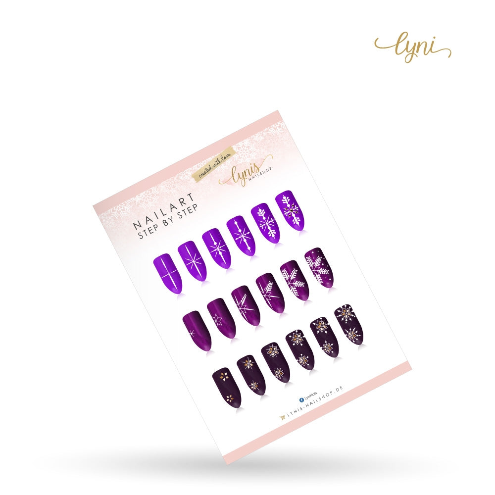 NailArt Übungsbogen · Snowflake für Nageldesign Nägel & Nagelstudios NailArt Übungsbogen · Snowflake, lernen, nachmalen, schneeflocken, winter, üben für Nägel im Nageldesign & Nagelstudios
