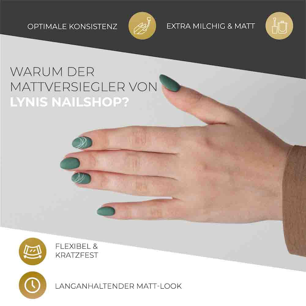 Velvet Matt Sealer · No Wipe · 10ml* für Nageldesign Nägel & Nagelstudios Velvet Matt Sealer · No Wipe · 10ml*, Matt Versiegler, perfektes Matt, Top Coat, Versiegelungsgel, Versiegler für Nägel im Nageldesign & Nagelstudios
