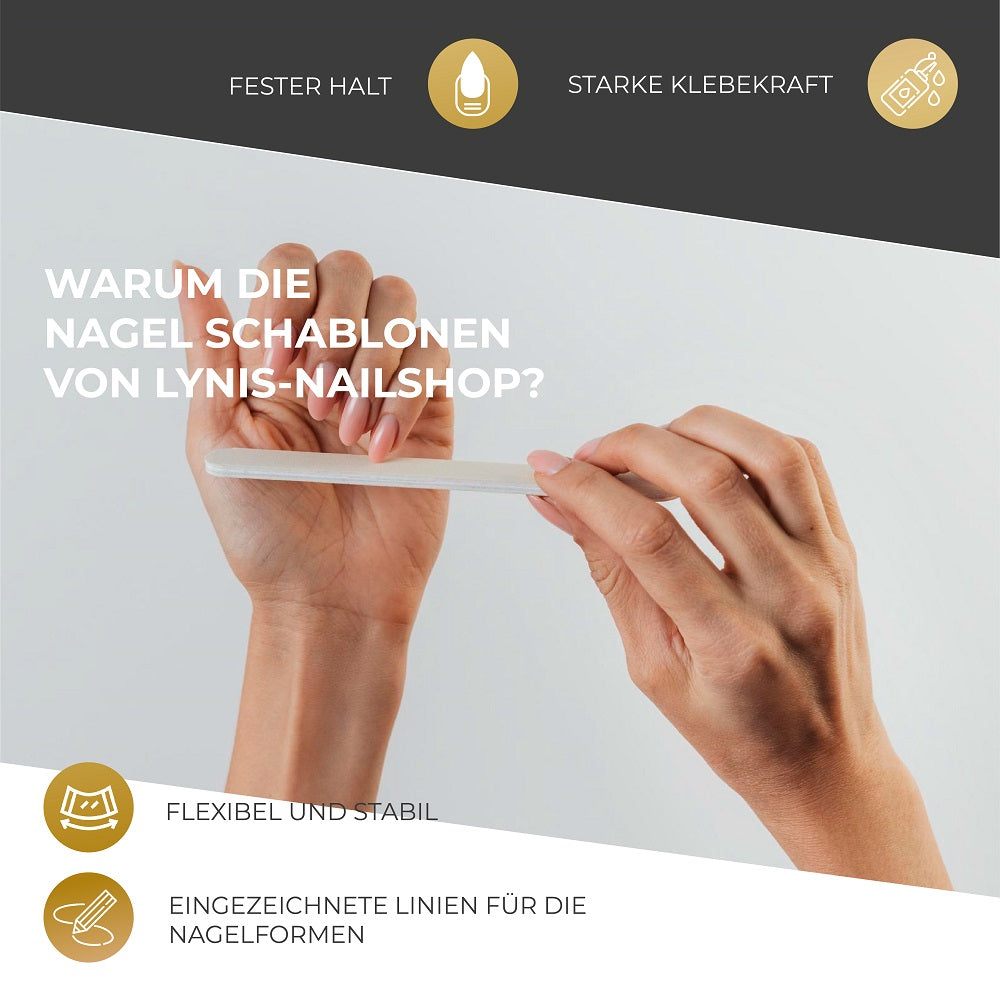 Schablone Universal 300 Stk. für Nageldesign Nägel & Nagelstudios Schablone Universal 300 Stk., klebe Papier, Nagelverlängerung, Schablonenverlängerung, Verlängerung für Nägel im Nageldesign & Nagelstudios