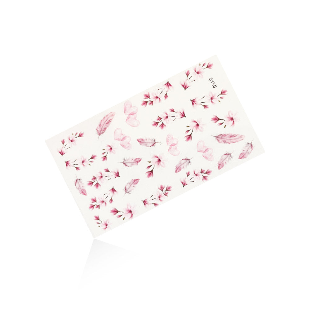 NailArt Wrap · 5155 für Nageldesign Nägel & Nagelstudios NailArt Wrap · 5155, Blumen, Design Motive, Federn, Herzen, Pink, Rosa, slider, Tattoo, wassertattoo für Nägel im Nageldesign & Nagelstudios