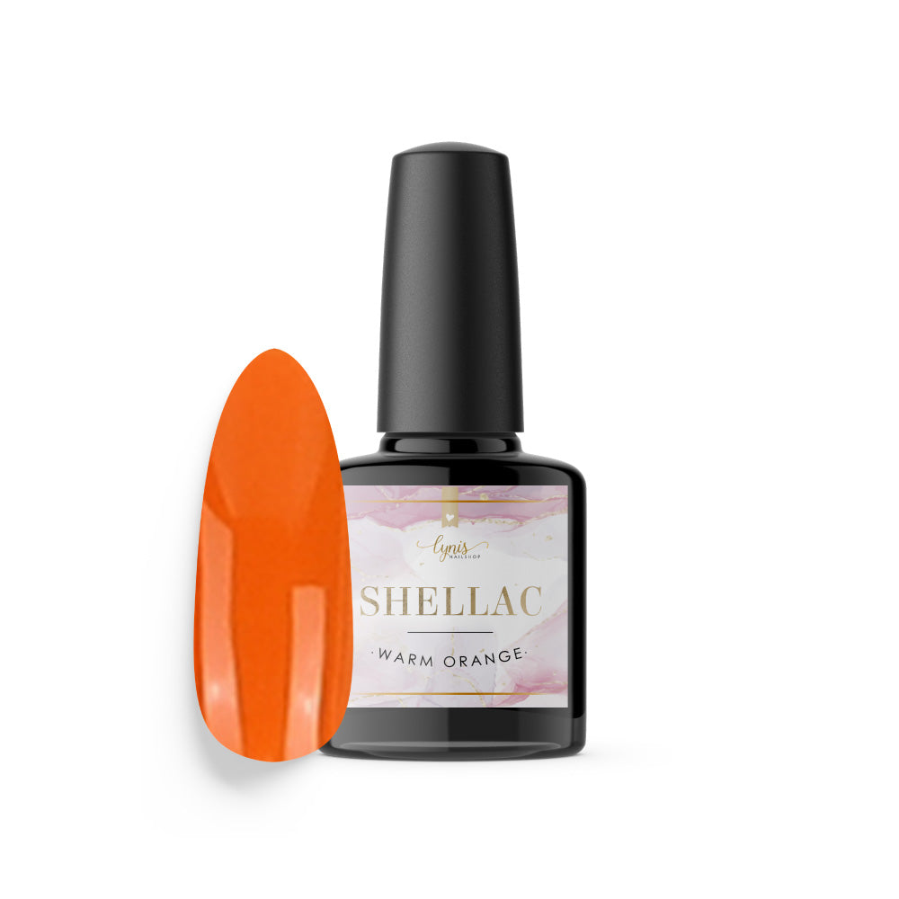 Shellac · Warm Orange 7,3ml für Nageldesign Nägel & Nagelstudios Shellac · Warm Orange 7,3ml, gel polish, gellack, nail polish, orange, uv lack für Nägel im Nageldesign & Nagelstudios