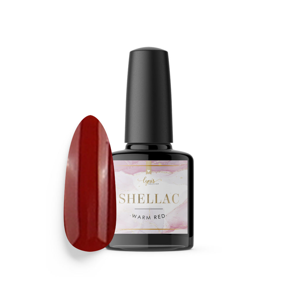 Shellac · Warm Red 7,3ml für Nageldesign Nägel & Nagelstudios Shellac · Warm Red 7,3ml, dunkel rot, gel polish, gellack, nail polish, rot, uv lack für Nägel im Nageldesign & Nagelstudios