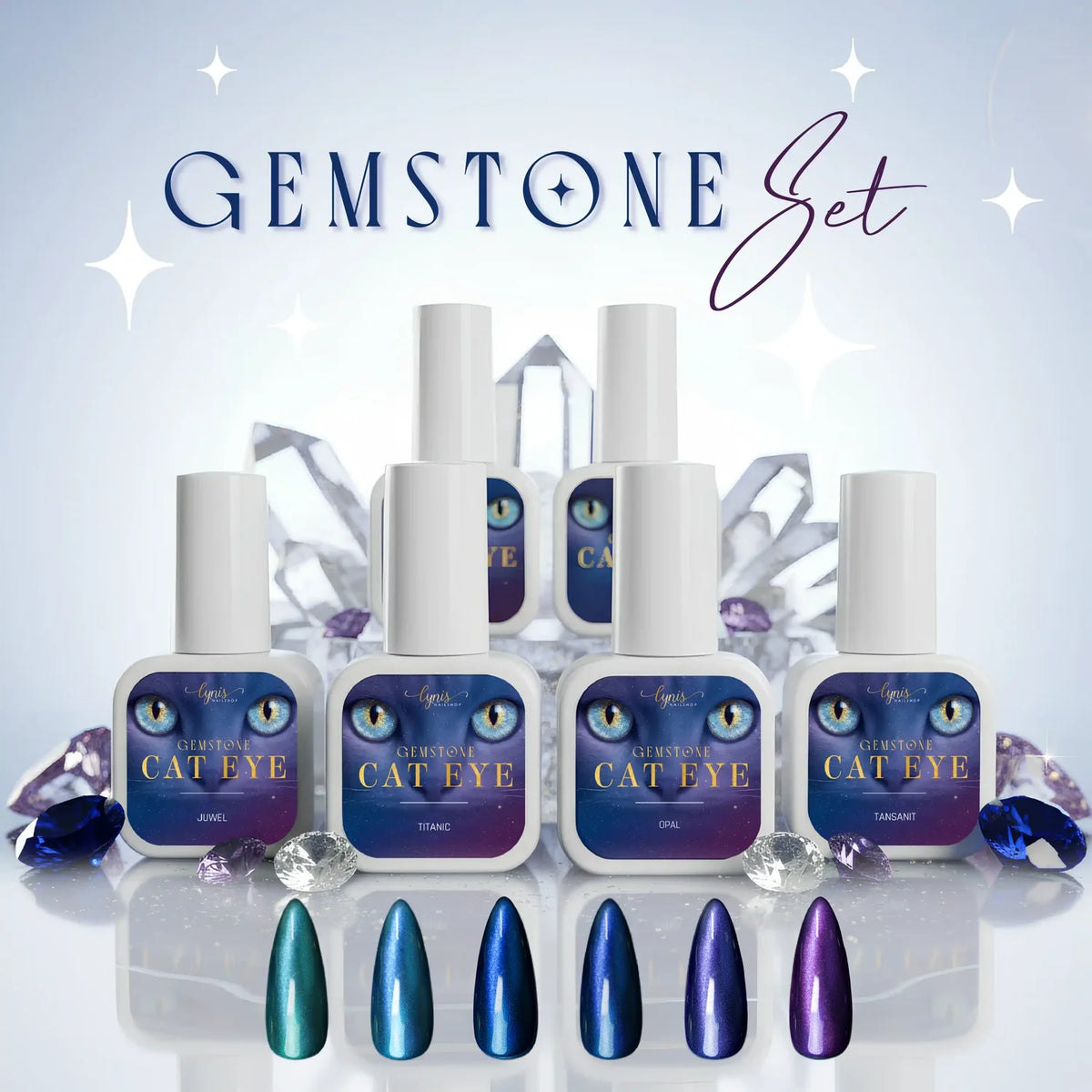 Shellac · Cat Eye Gemstone Set 10ml Shellac · Cat Eye Gemstone Set 10ml