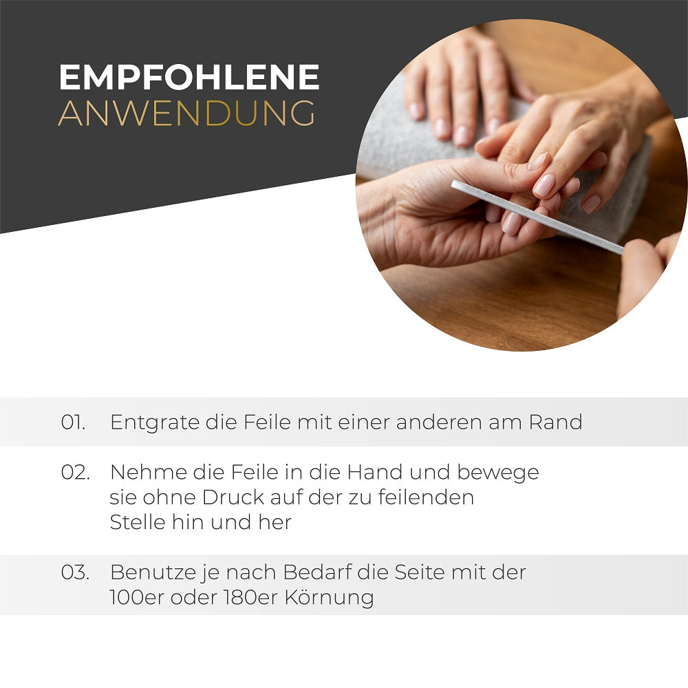 Zebra Feile Halbmond 100/180 für Nageldesign Nägel & Nagelstudios Zebra Feile Halbmond 100/180, gebogen für Nägel im Nageldesign & Nagelstudios