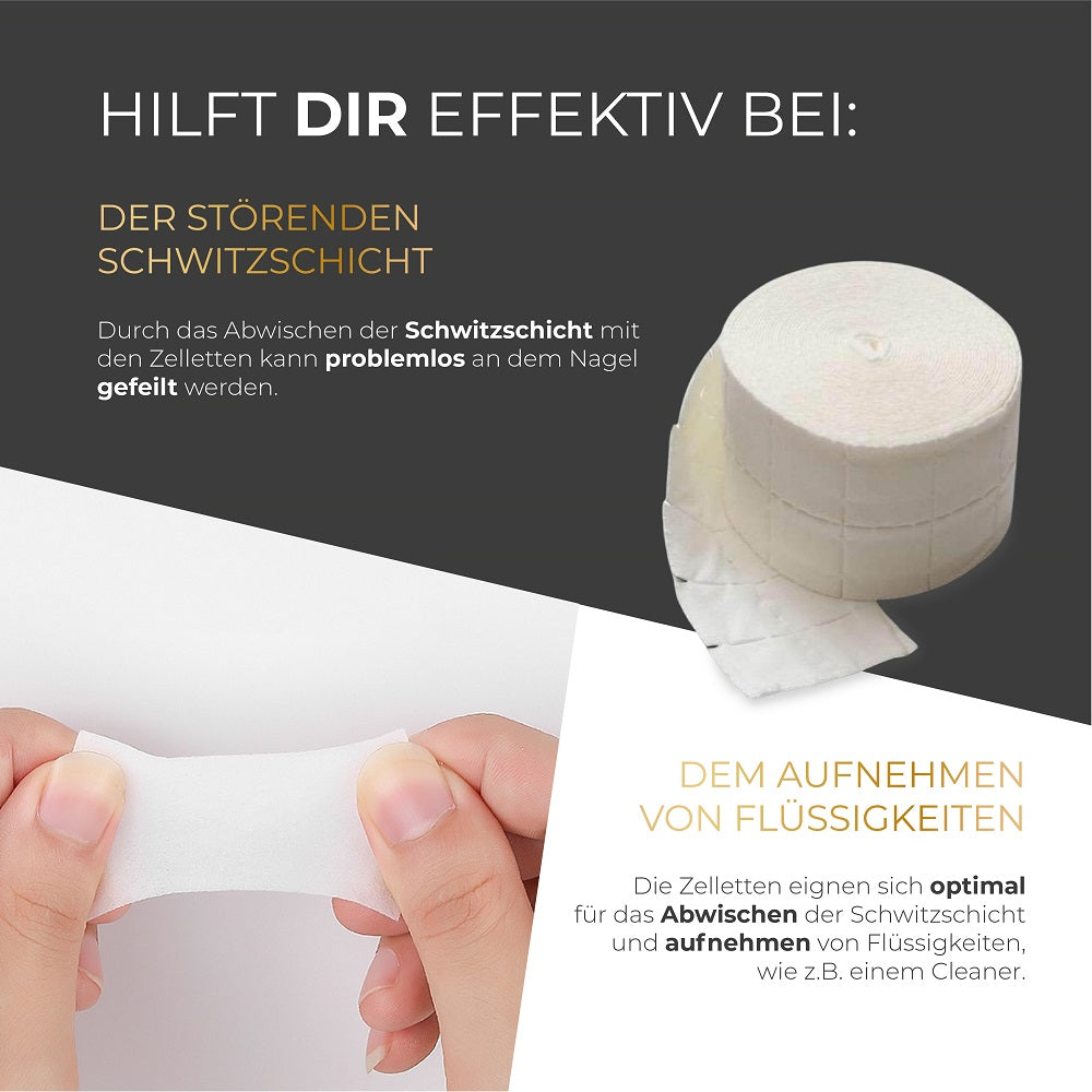 Zelletten auf Rolle fusselfrei für Nageldesign Nägel & Nagelstudios Zelletten auf Rolle fusselfrei, abwischen, cleaner, lohmann, Papier tücher, rauscher, reinigung für Nägel im Nageldesign & Nagelstudios
