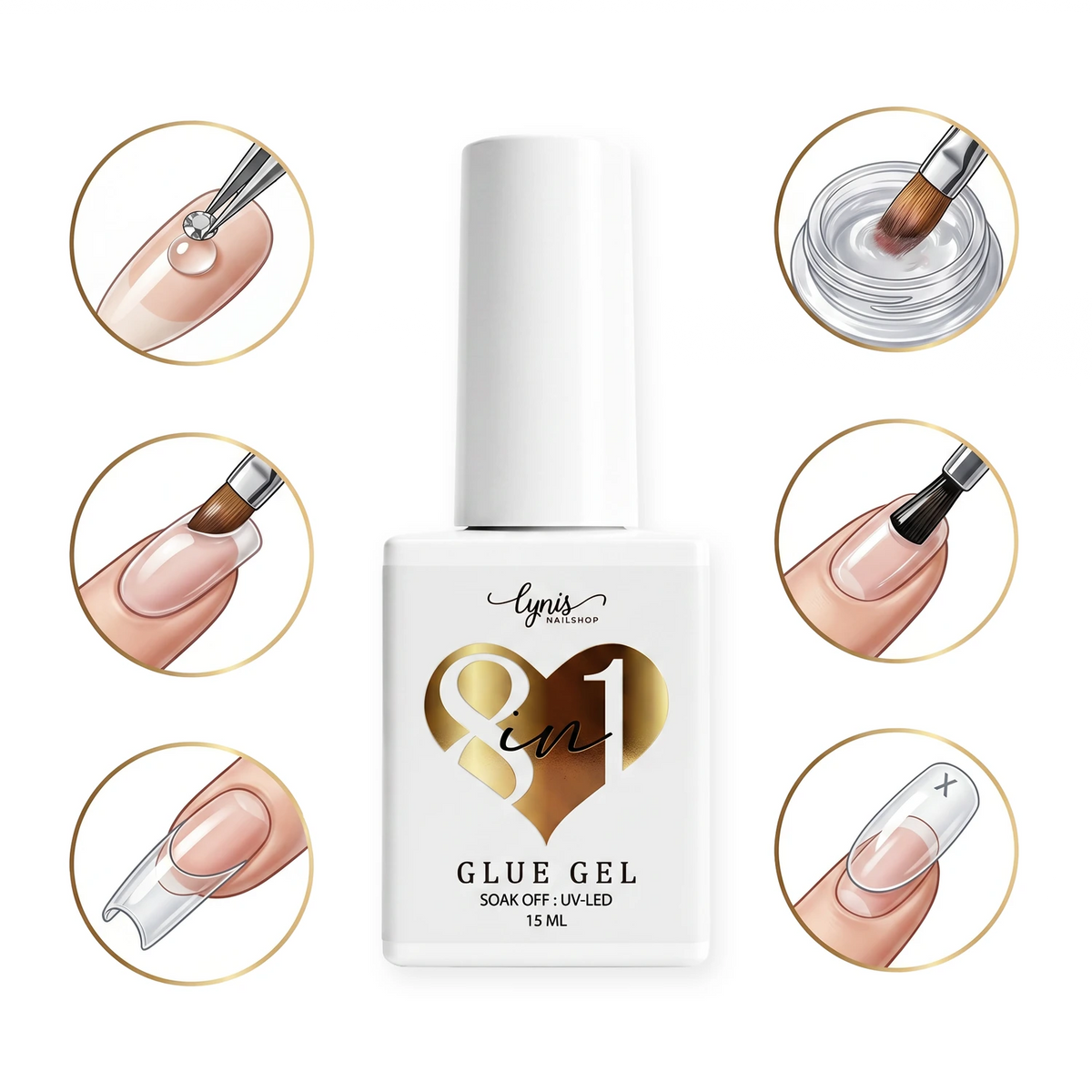 8 in 1 Glue Gel ∙ 15ml
