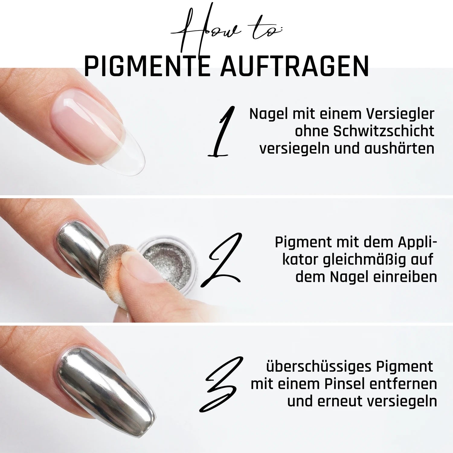 Hailey Pigment, chrome Pigment, Pigment, puder, Pulver für Nägel im Nageldesign & Nagelstudios