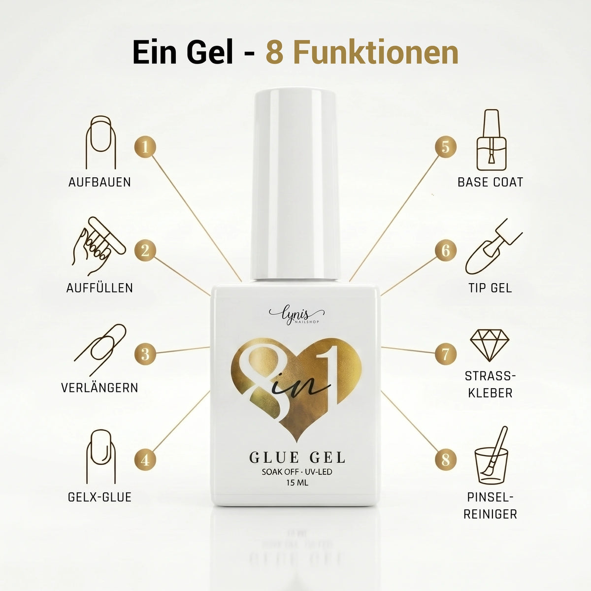 8 in 1 Glue Gel ∙ 15ml
