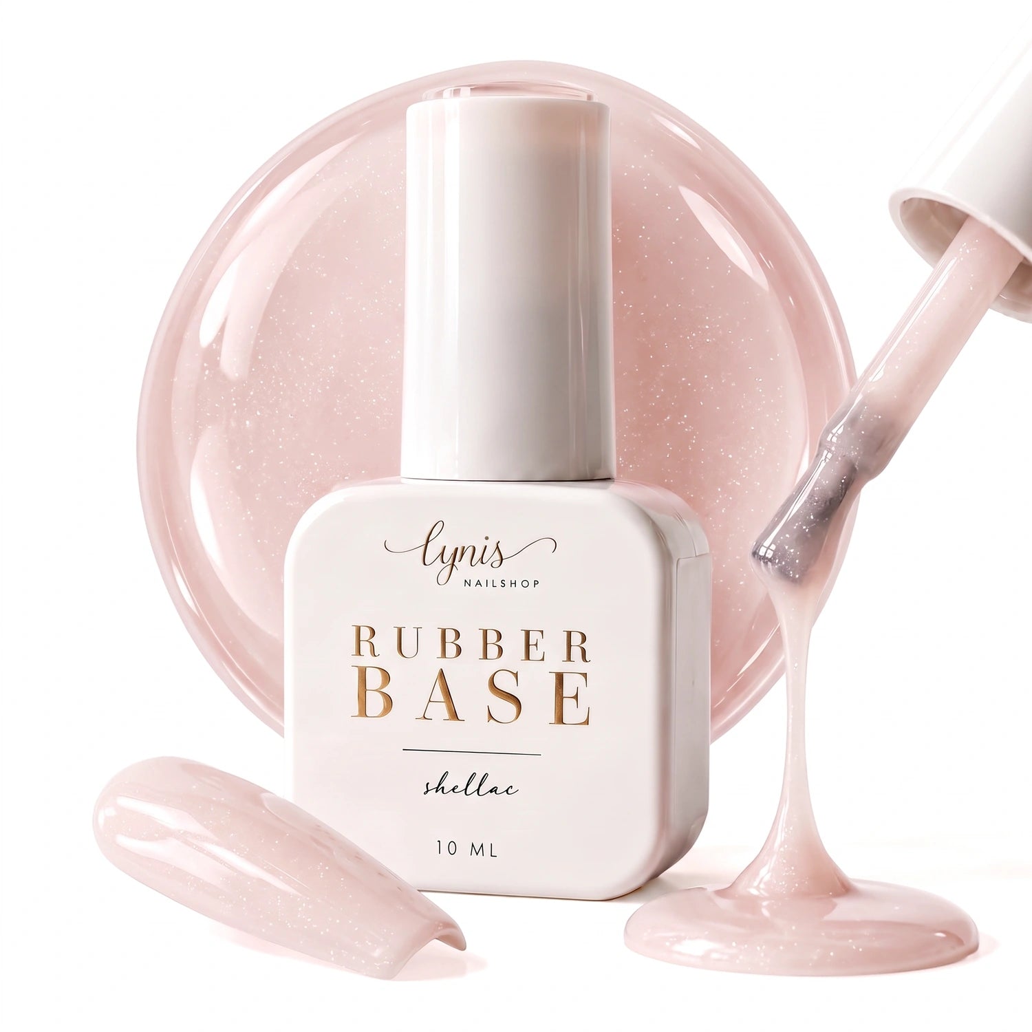 Shellac · Rubber Base · Milkshake 10ml, Aufbaugel in der Flasche, Aufbaugel Naturnagel, Base Gel, Effekt, flexibles Aufbaugel, flexibles Gel, gel polish, gellack, Glitzer, Grundiergel, Haftgel, nail polish, Naturnagelverstärkung, Pastell, rosa, rose, Shellac, uv lack für Nägel im Nageldesign & Nagelstudios