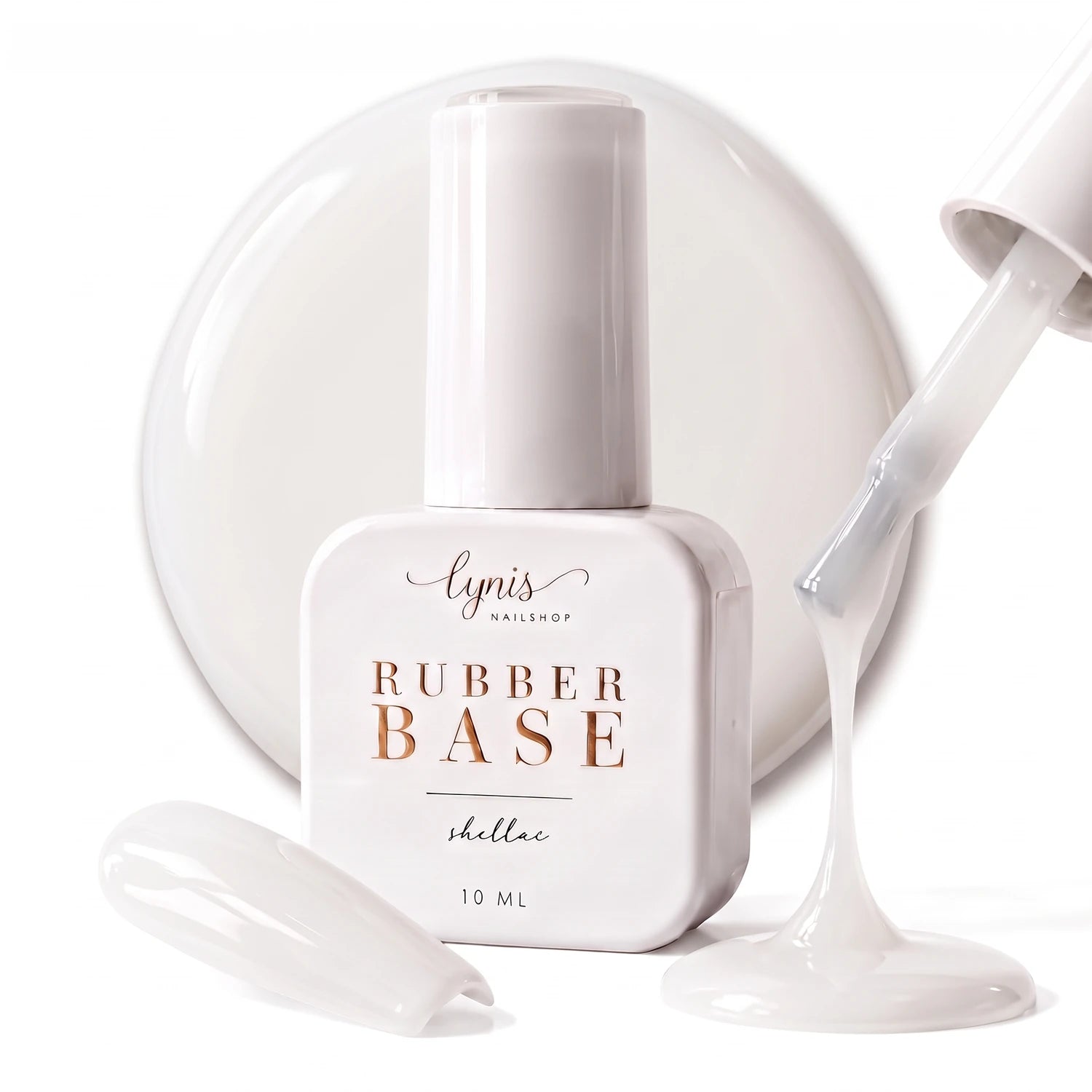 Shellac · Rubber Base · White 7,3ml*,  für Nägel im Nageldesign & Nagelstudios