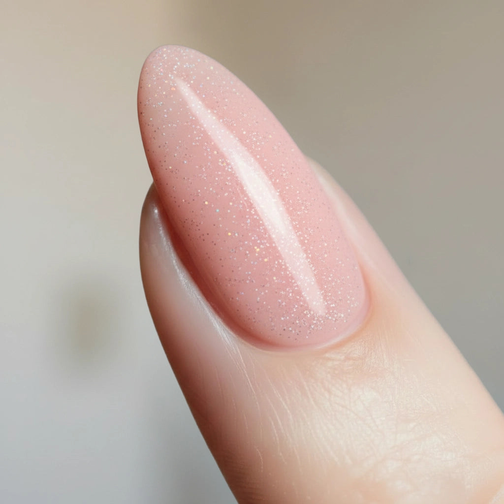 Shellac · Rubber Base · Sparkle Rose 7,3ml*, Aufbaugel in der Flasche, Aufbaugel Naturnagel, Base Gel, Effekt, flexibles Aufbaugel, flexibles Gel, gel polish, gellack, Glitzer, Grundiergel, Haftgel, nail polish, Pastell, Rosa, Rose, Shellac, uv lack für Nägel im Nageldesign & Nagelstudios