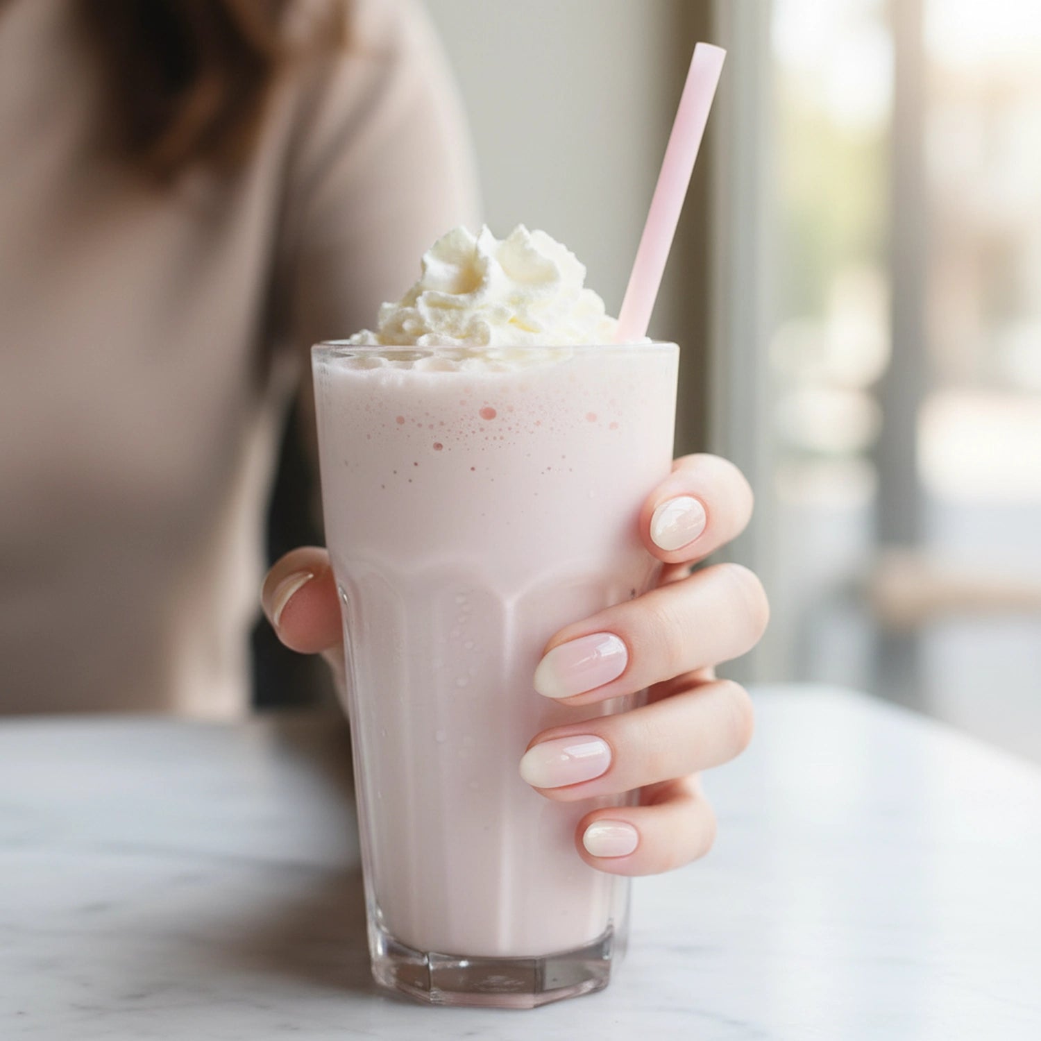 Shellac · Rubber Base · Milkshake 10ml, Aufbaugel in der Flasche, Aufbaugel Naturnagel, Base Gel, Effekt, flexibles Aufbaugel, flexibles Gel, gel polish, gellack, Glitzer, Grundiergel, Haftgel, nail polish, Naturnagelverstärkung, Pastell, rosa, rose, Shellac, uv lack für Nägel im Nageldesign & Nagelstudios