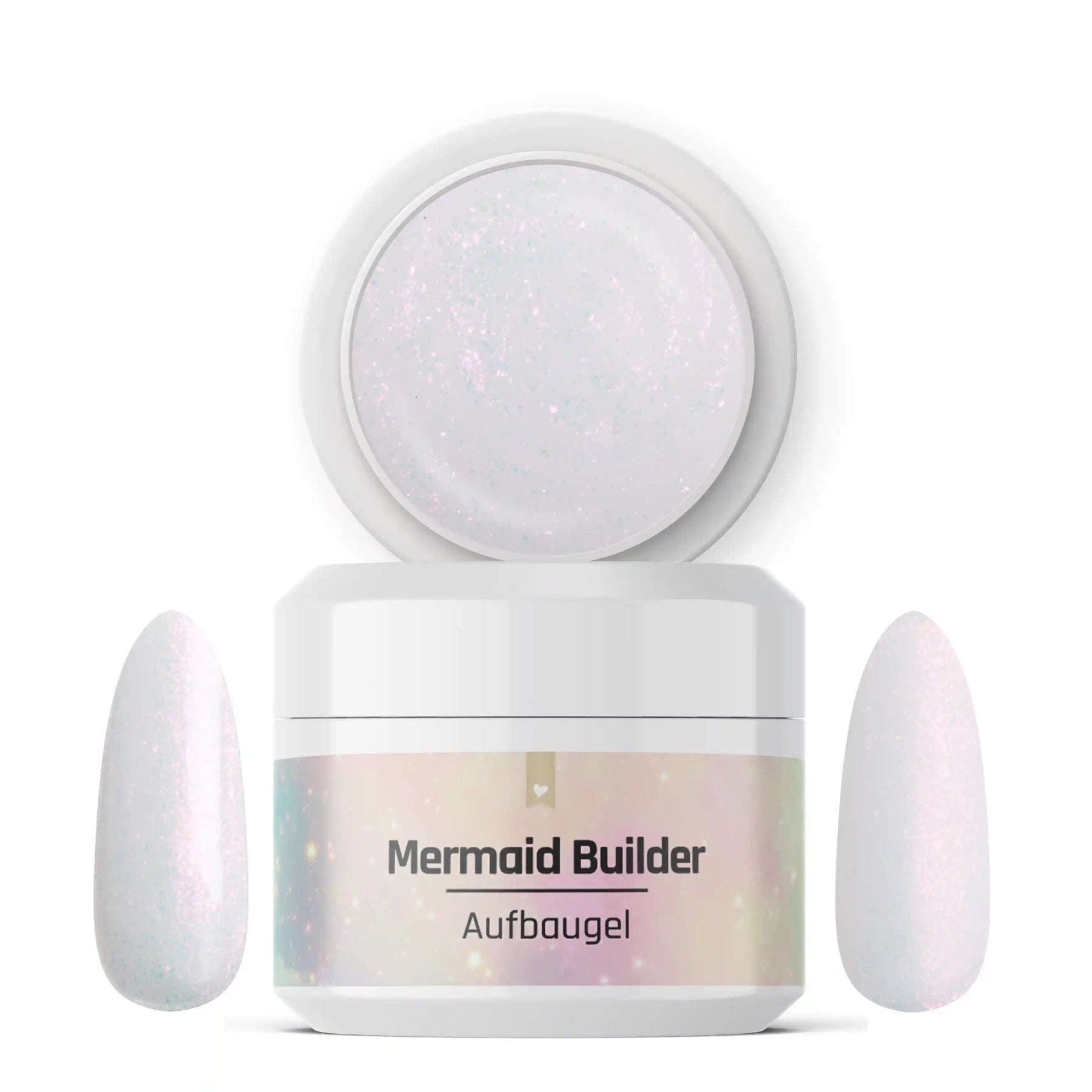 Mermaid Builder Gel · White 15ml, Aufbaugel, bunt, irisierend, schimmer für Nägel im Nageldesign & Nagelstudios