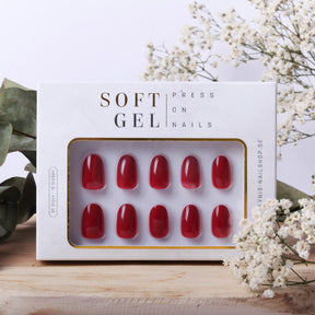 Rot Rund · Soft Gel · Press on Nails