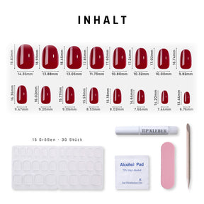Rot Rund · Soft Gel · Press on Nails