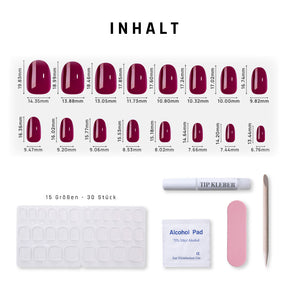 Weinrot Rund · Soft Gel · Press on Nails