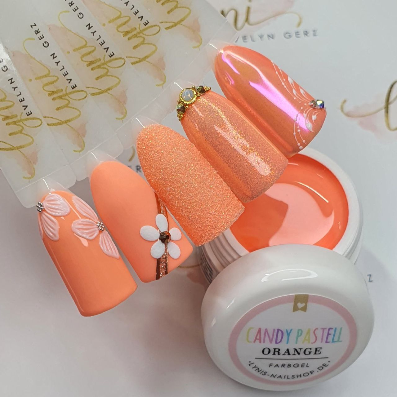 Candy Pastell Orange · Farbgel 5ml*, color gel, Farbe für Nägel, Gel Farben, Gelnägel Farbe für Nägel im Nageldesign & Nagelstudios