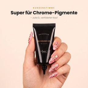 Kundenstimme 3D Chrome Gel Black – „Super für Chrome-Pigmente“, verifizierter Kauf