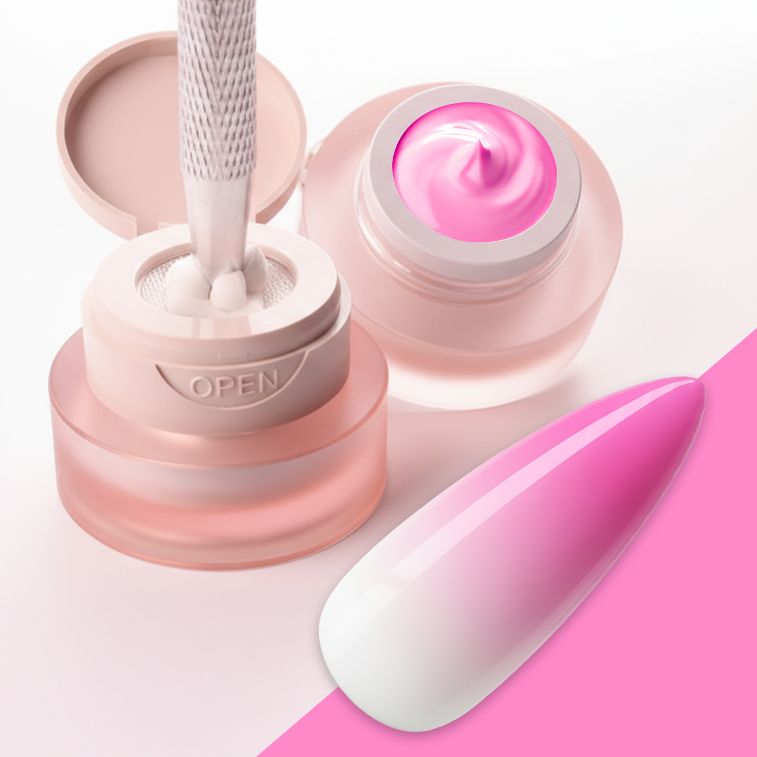 Ombre Babyboomer Gel · Neon Pink 2g