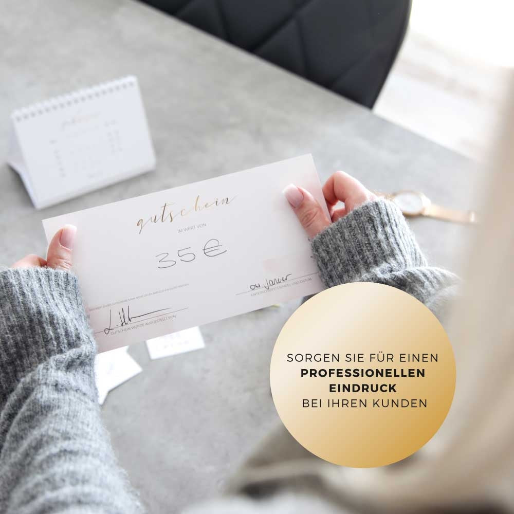 Gutscheine für Nagelstudios (50er Set), JTL-DL für Nägel im Nageldesign & Nagelstudios