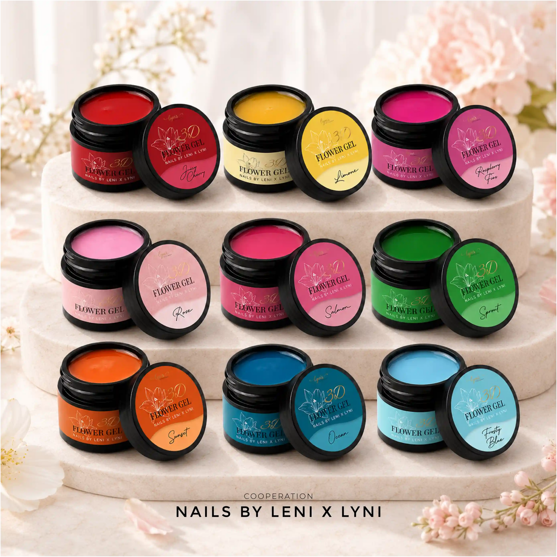 3D Flower Gel Set · 15ml · Leni x Lyni, 3D Blumengel, kein-aktionspreis, leni, leni 3D Flower Gel, nails by leni für Nägel im Nageldesign & Nagelstudios