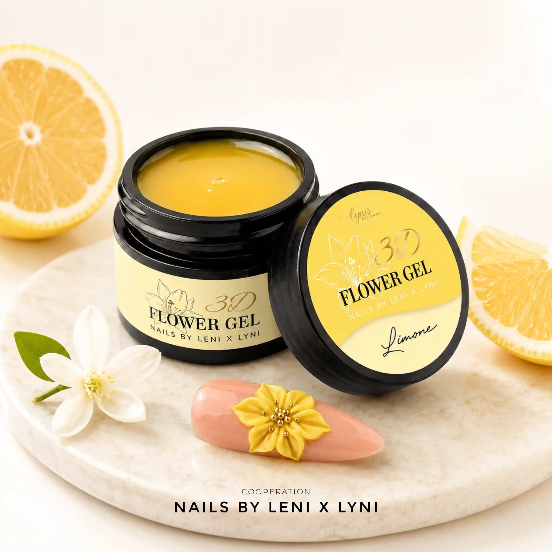 3D Flower Gel · Limone 15ml · Leni x Lyni, 3D Blumengel, kein-aktionspreis, leni, leni 3D Flower Gel, nails by leni für Nägel im Nageldesign & Nagelstudios