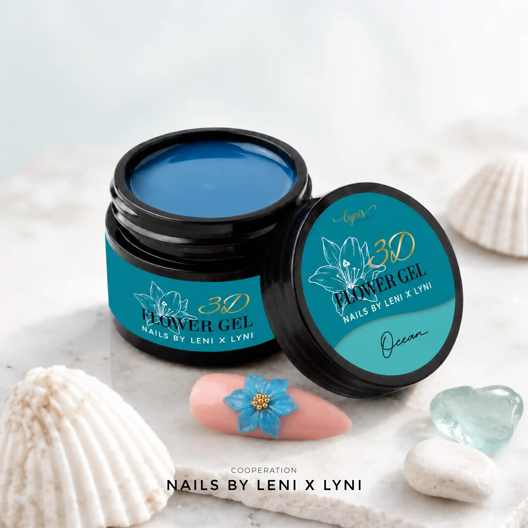 3D Flower Gel · Ocean 15ml · Leni x Lyni, 3D Blumengel, kein-aktionspreis, leni, leni 3D Flower Gel, nails by leni für Nägel im Nageldesign & Nagelstudios