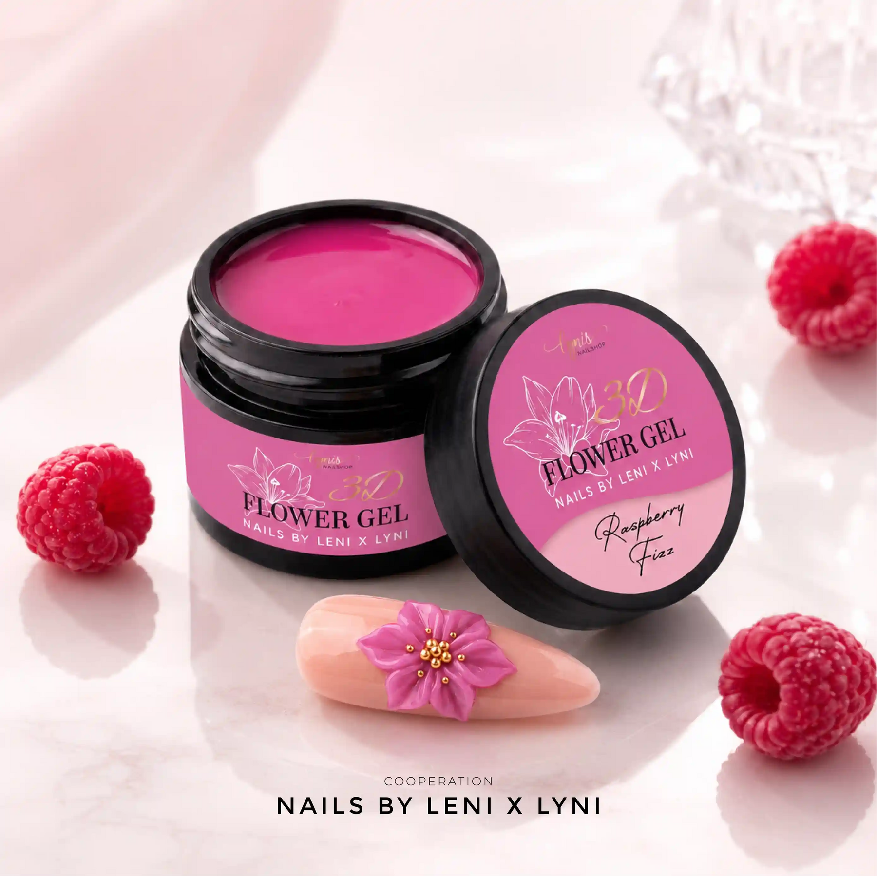 3D Flower Gel · Raspberry Fizz 15ml · Leni x Lyni, 3D Blumengel, kein-aktionspreis, leni, leni 3D Flower Gel, nails by leni für Nägel im Nageldesign & Nagelstudios