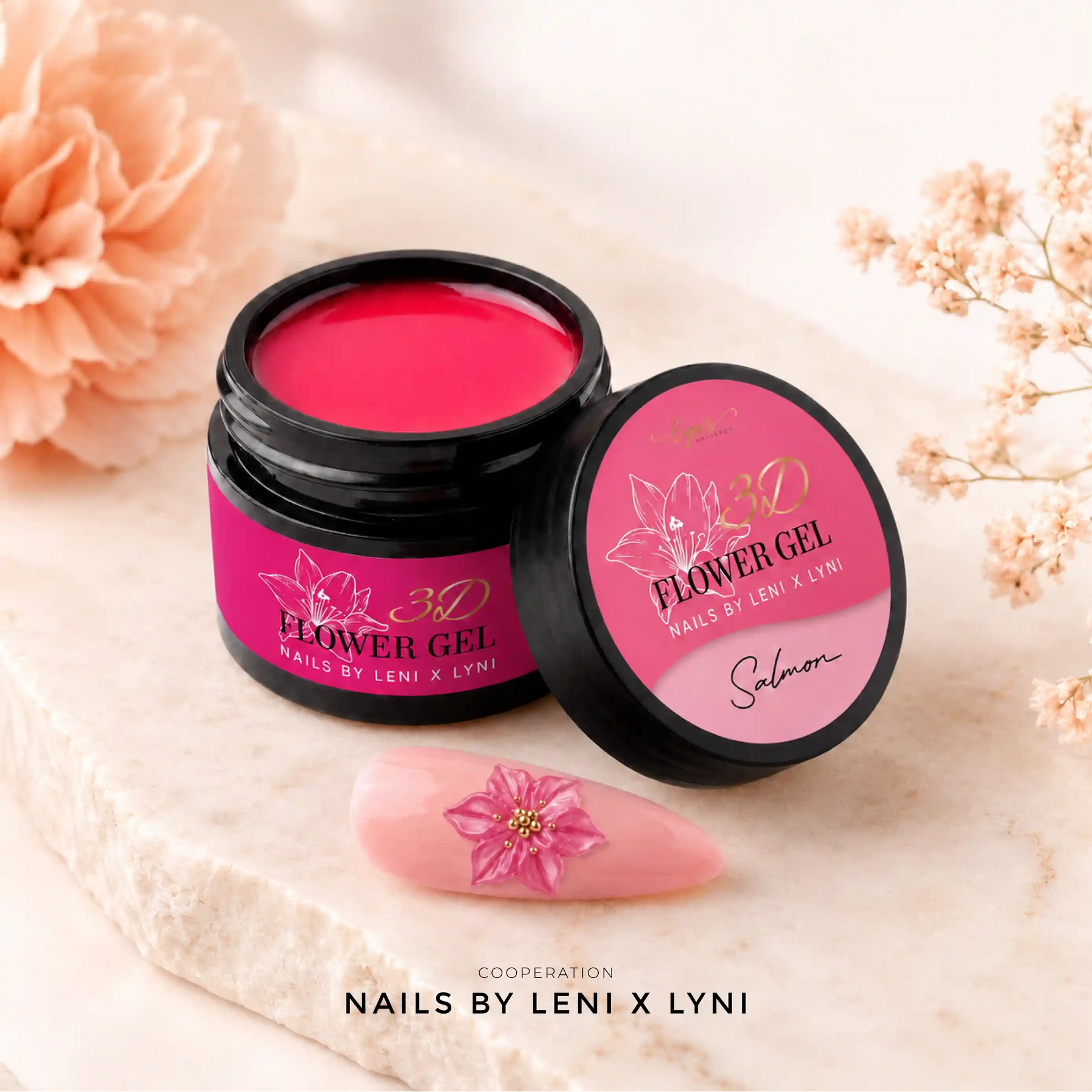 3D Flower Gel · Salmon 15ml · Leni x Lyni, 3D Blumengel, kein-aktionspreis, leni, leni 3D Flower Gel, nails by leni für Nägel im Nageldesign & Nagelstudios