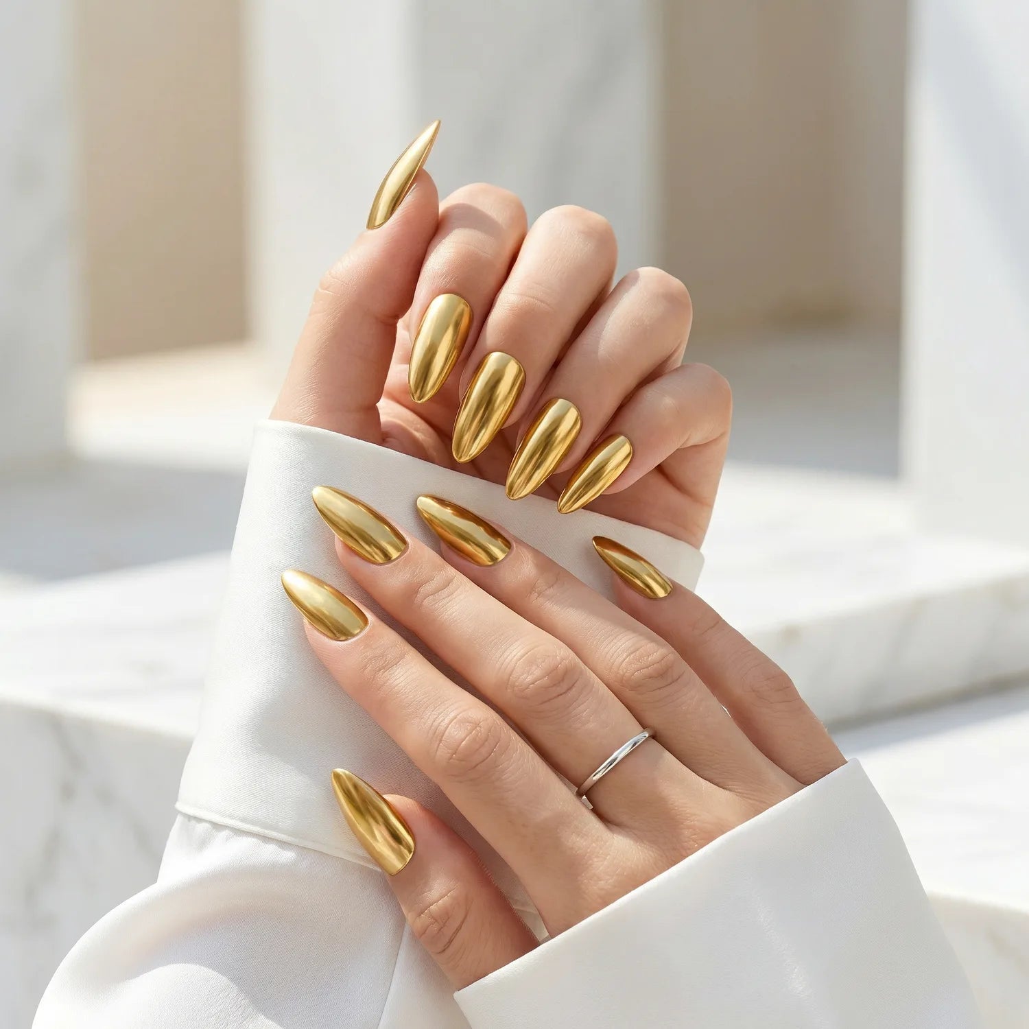 Chrome Mirror · Gold, chrome Pigment, Pigment, puder, Pulver für Nägel im Nageldesign & Nagelstudios