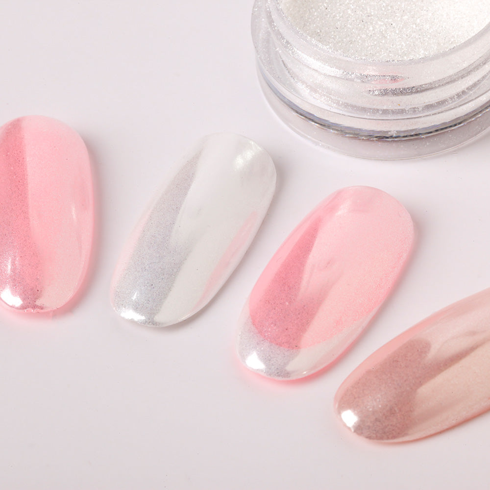 Glas Pigment, Aurora Pigment, Muschel Pigment, puder, Pulver für Nägel im Nageldesign & Nagelstudios