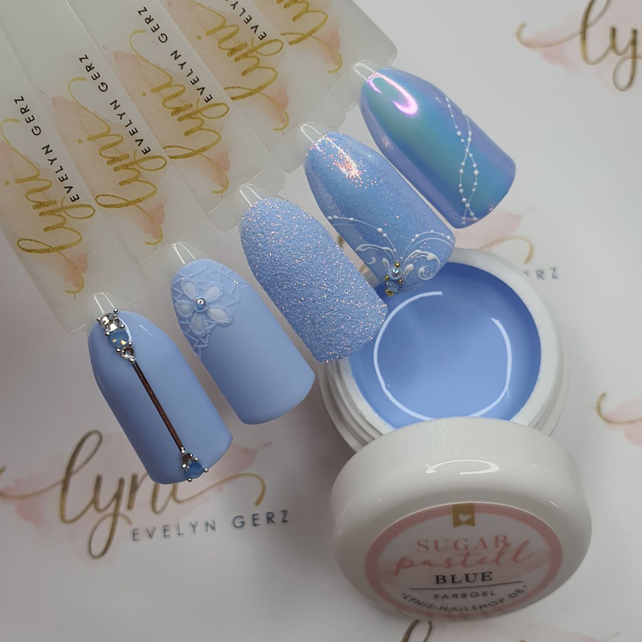 Sugar Pastell Blue · Farbgel 5ml, blau, color gel, Farbe für Nägel, Gel Farben, Gelnägel Farbe für Nägel im Nageldesign & Nagelstudios