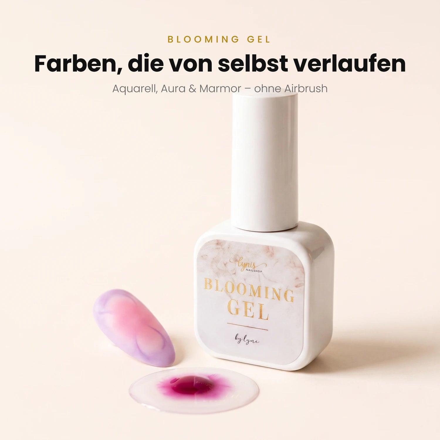 Blooming Gel 10ml, Blumeffekt Gel, Farbverlauf Gel, Muster Gel für Nägel im Nageldesign & Nagelstudios