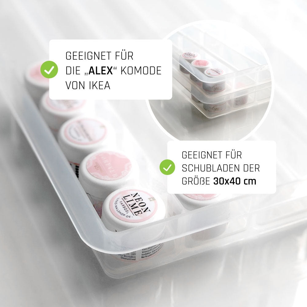 aufbewahrung für nagelgele Farbgel Sortierbox günstig für Nageldesigner