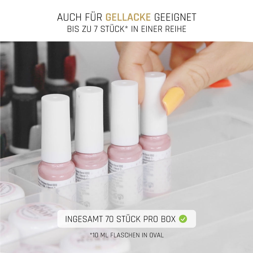 fenistil gel aufbewahrung Farbgel Sortierbox günstig für Nageldesigner