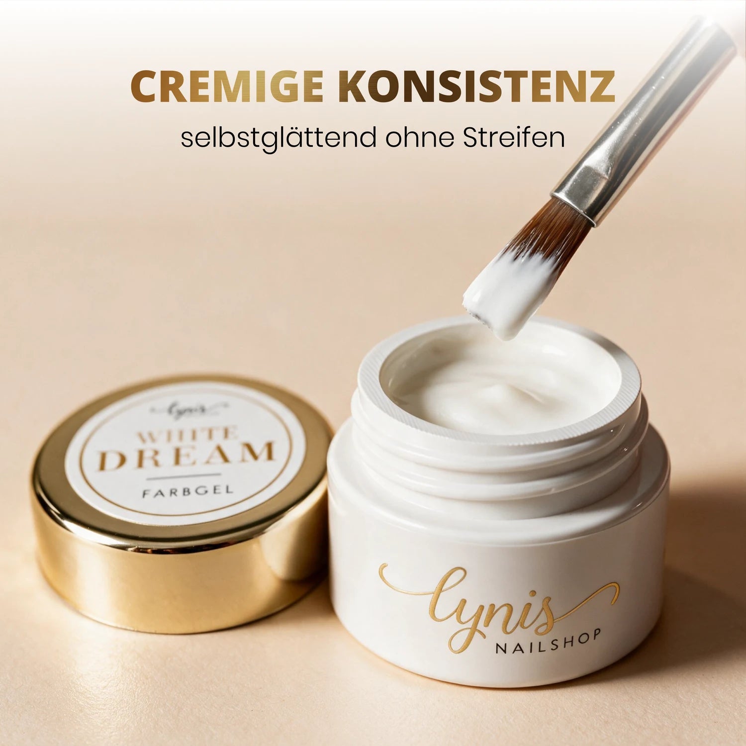 White Dream · Farbgel 5ml*, color gel, Farbe für Nägel, Gel Farben, Gelnägel Farbe, weiß für Nägel im Nageldesign & Nagelstudios
