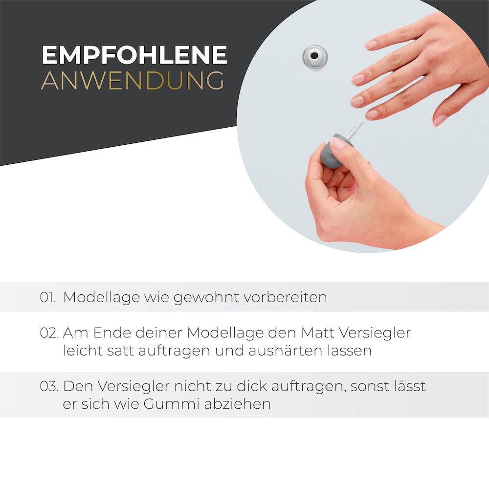 Velvet Matt Sealer · No Wipe · 10ml*, Matt Versiegler, perfektes Matt, Top Coat, Versiegelungsgel, Versiegler für Nägel im Nageldesign & Nagelstudios