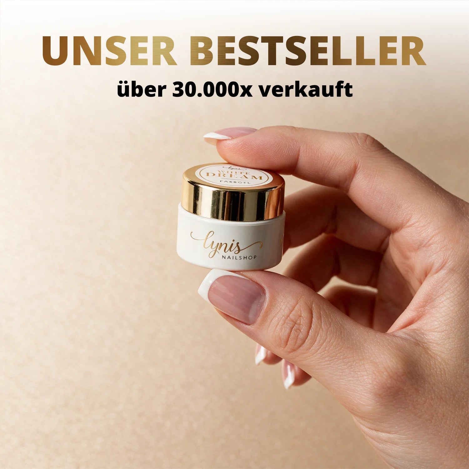 White Dream · Farbgel 5ml*, color gel, Farbe für Nägel, Gel Farben, Gelnägel Farbe, weiß für Nägel im Nageldesign & Nagelstudios
