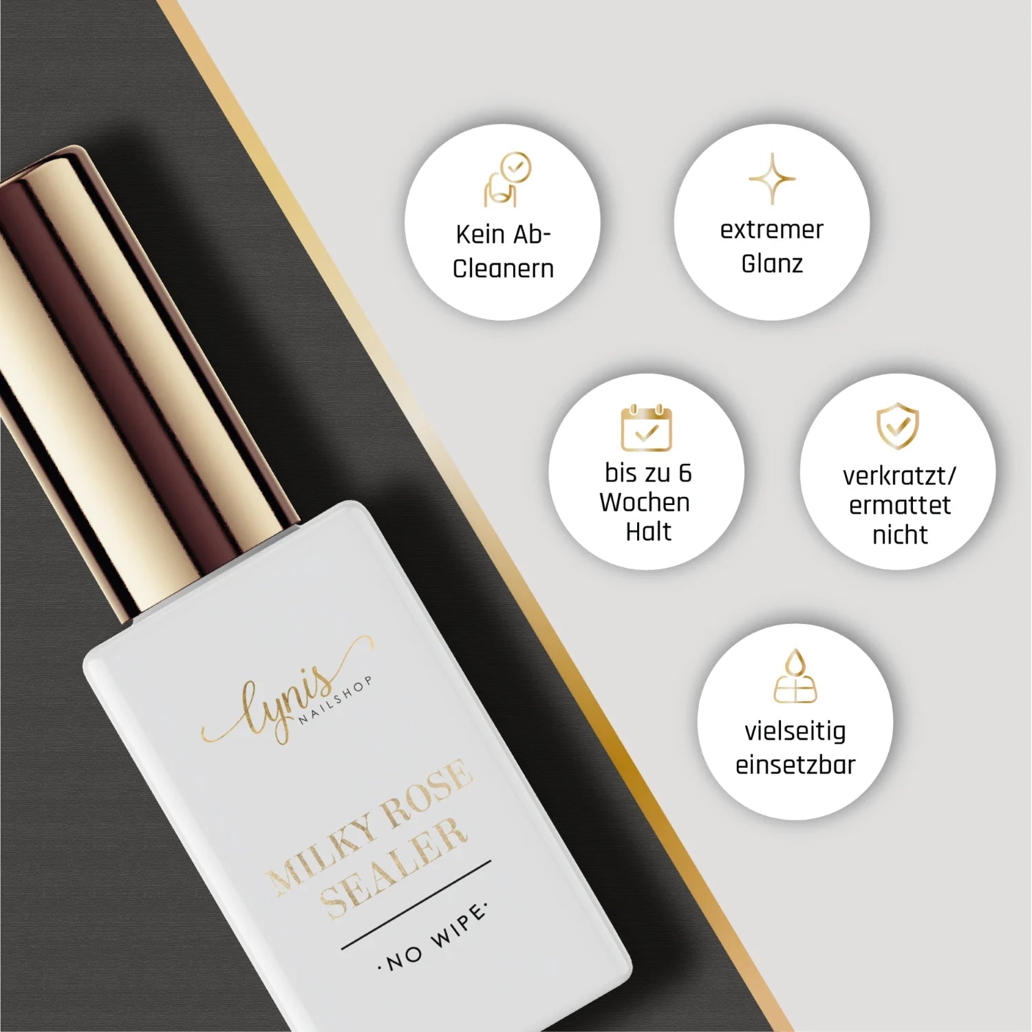 Milky Rose Sealer · No Wipe · 10ml*, glanz Versiegler, milchiger versiegler, Rosa, Top Coat, Versiegelungsgel, Versiegler, versiegler für Babyboomer für Nägel im Nageldesign & Nagelstudios