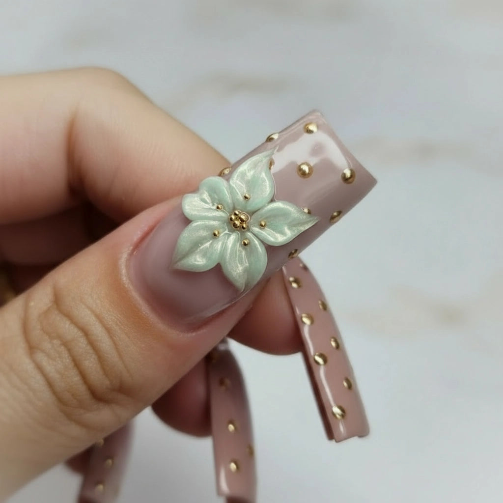 3D Flower Gel · Satin Green 15ml, 3D Blumen, Blumengel für Nägel im Nageldesign & Nagelstudios