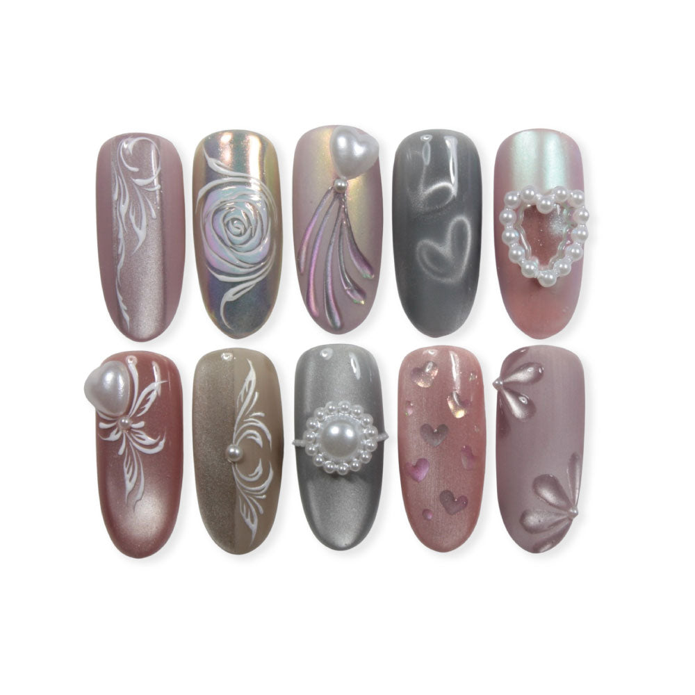 Pearl Herzen · Mixed · NailArt