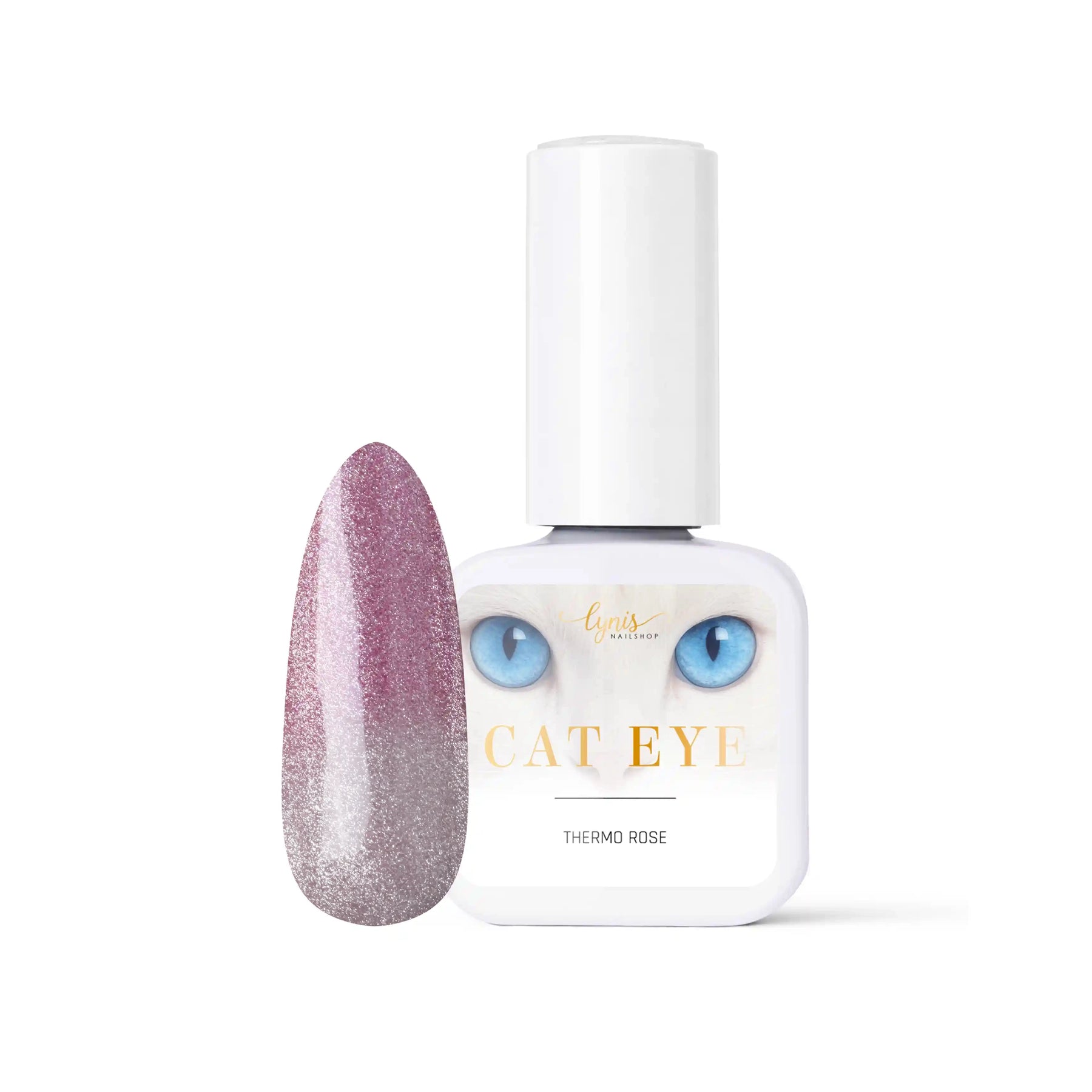 Shellac · Thermo Cat Eye Rose10ml, Effekt Lack, gel polish, Gellack, Magnet Lack, nail polish, uv lack für Nägel im Nageldesign & Nagelstudios
