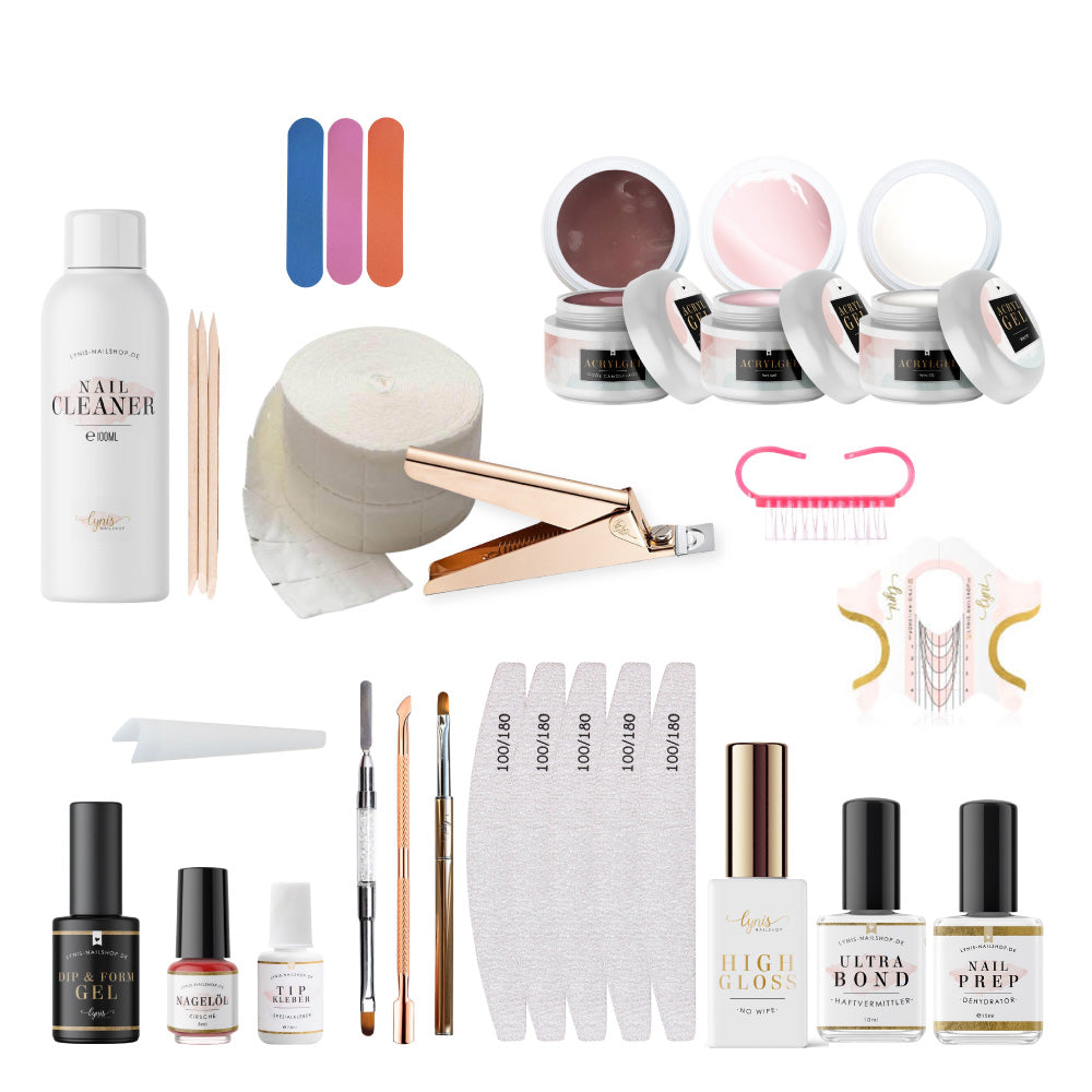 Acrylgel Starterset*, Anfänger Set, Poligel, Polyacryl, polyacrylgel, polygel für Nägel im Nageldesign & Nagelstudios