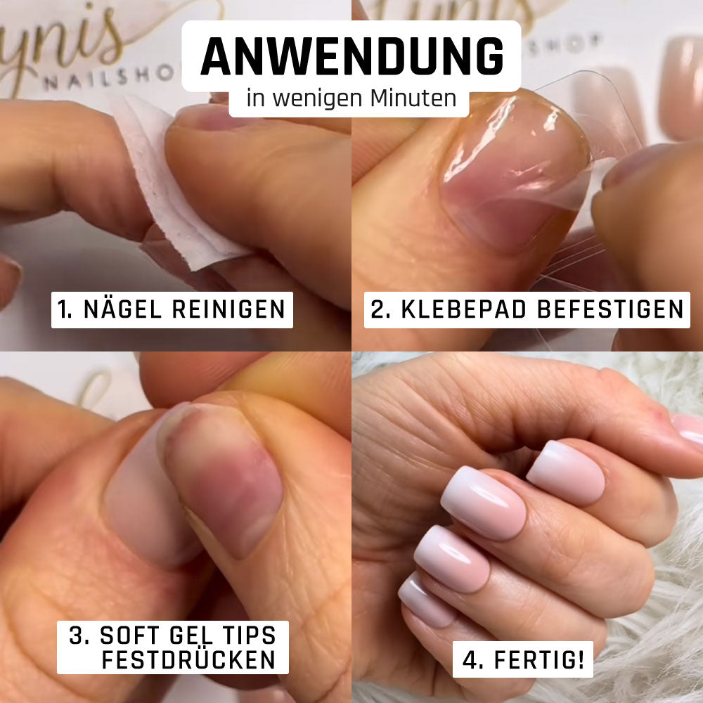 Rot Rund · Soft Gel · Press on Nails