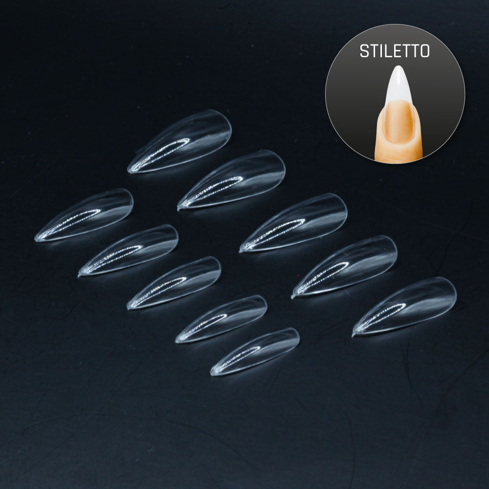 Stiletto Kurz · Clear · Press On Tips