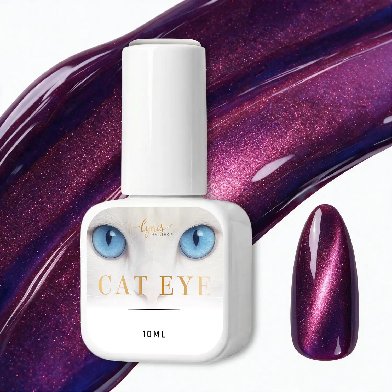 Shellac · Autumn Whisper · Cat Eye 10ml, Effekt Lack, gel polish, Gellack, hidden, Magnet Lack, nail polish, uv lack für Nägel im Nageldesign & Nagelstudios