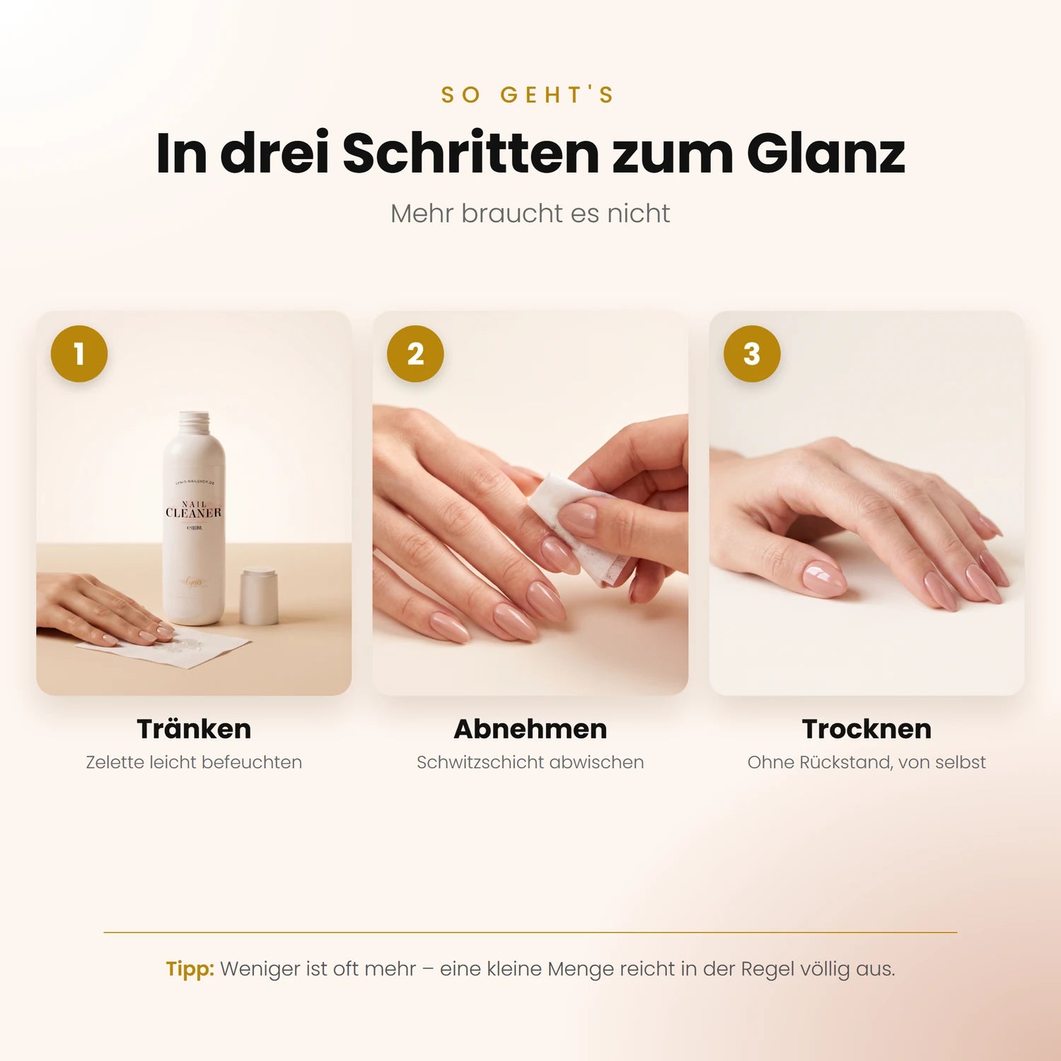 Cleaner für Nägel, flüssigkeit, reiniger für Nägel im Nageldesign & Nagelstudios